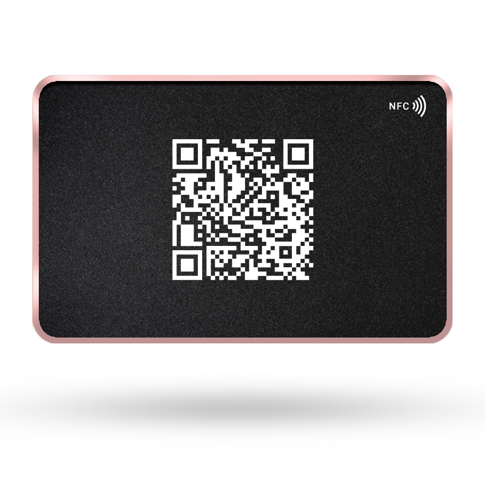 Digitale Visitenkarte mit NFC Rose Metall Karte mit Ihrem Logo