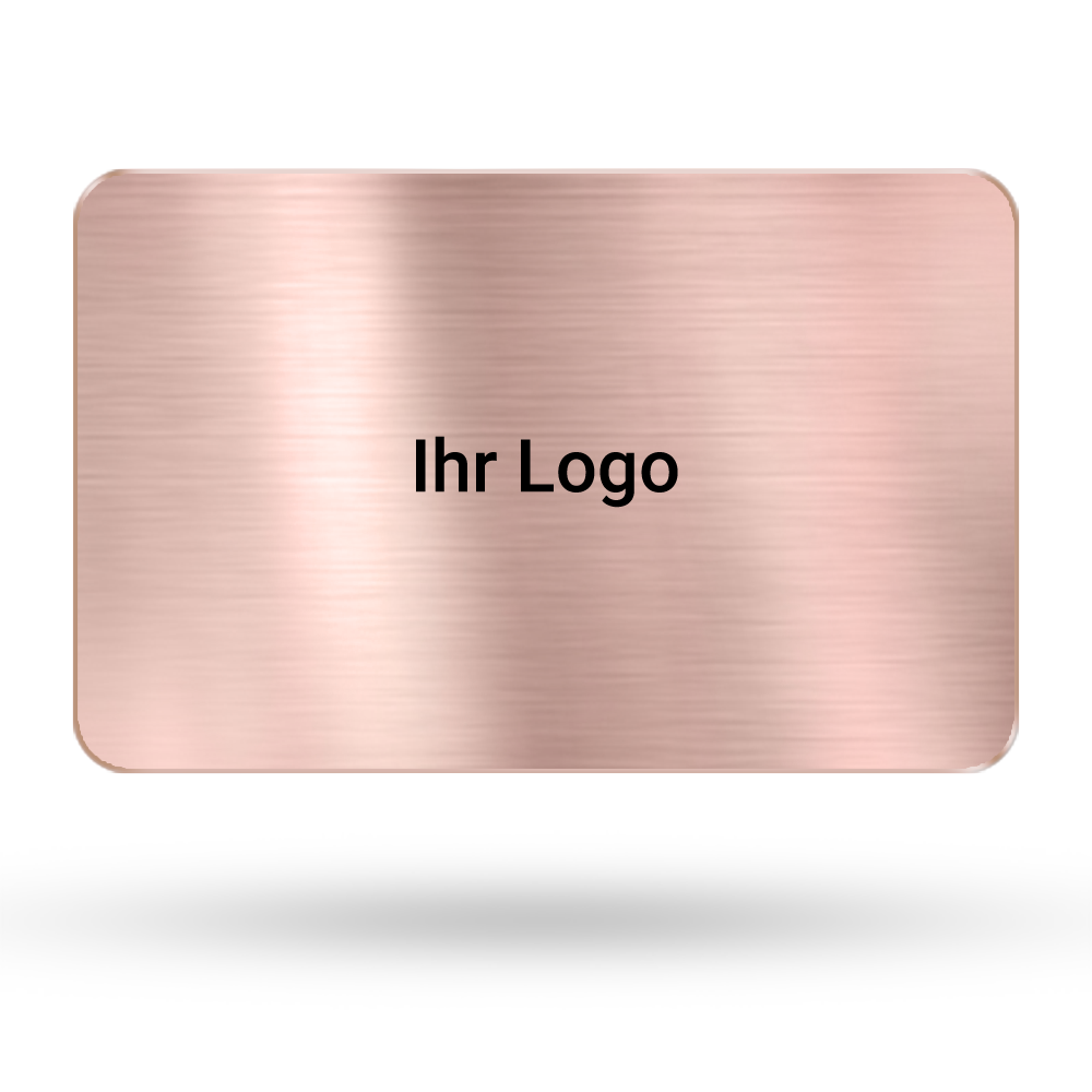 Digitale Visitenkarte mit NFC Rose Metall Karte mit Ihrem Logo