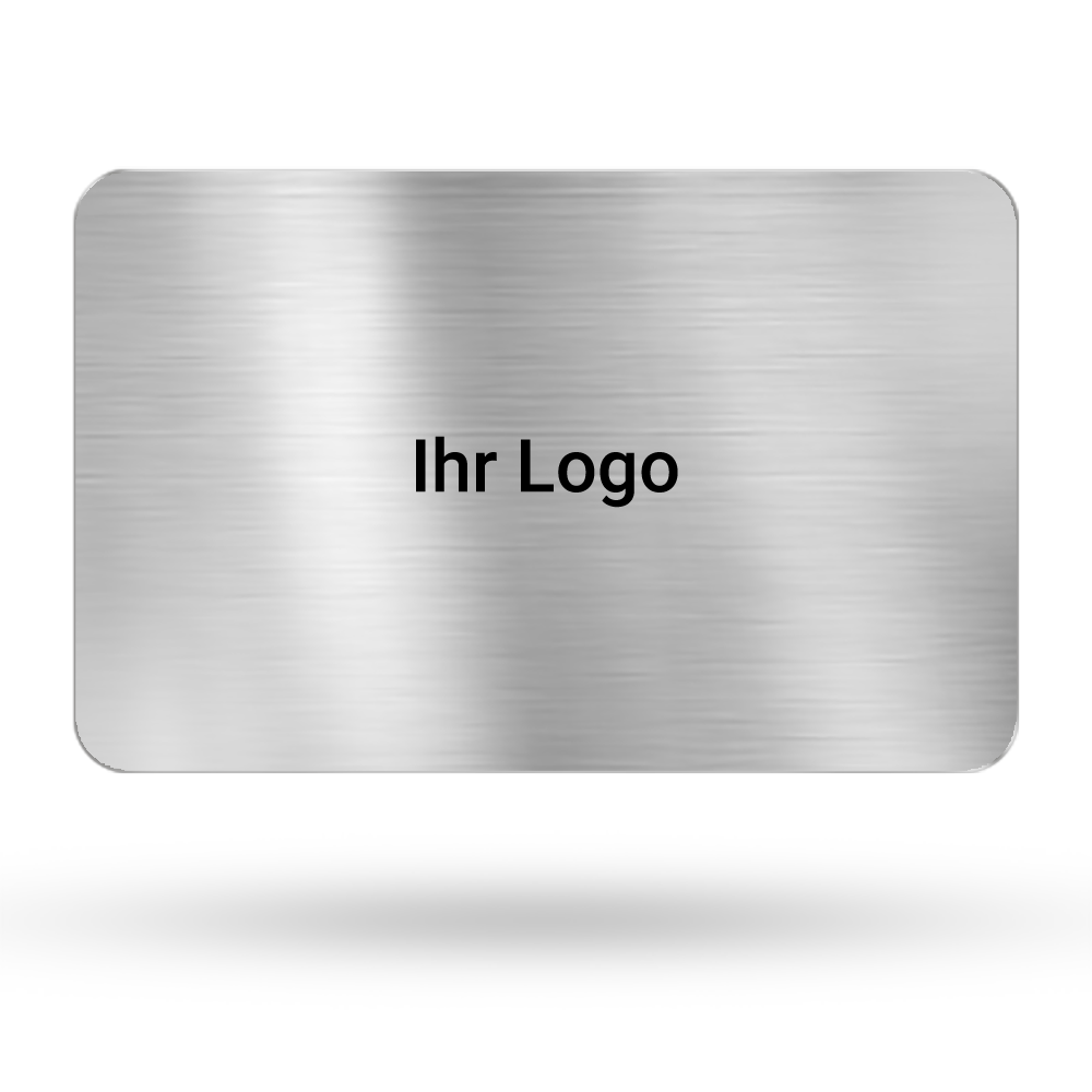 Digitale Visitenkarte mit NFC Silber Metall Karte mit Ihrem Logo