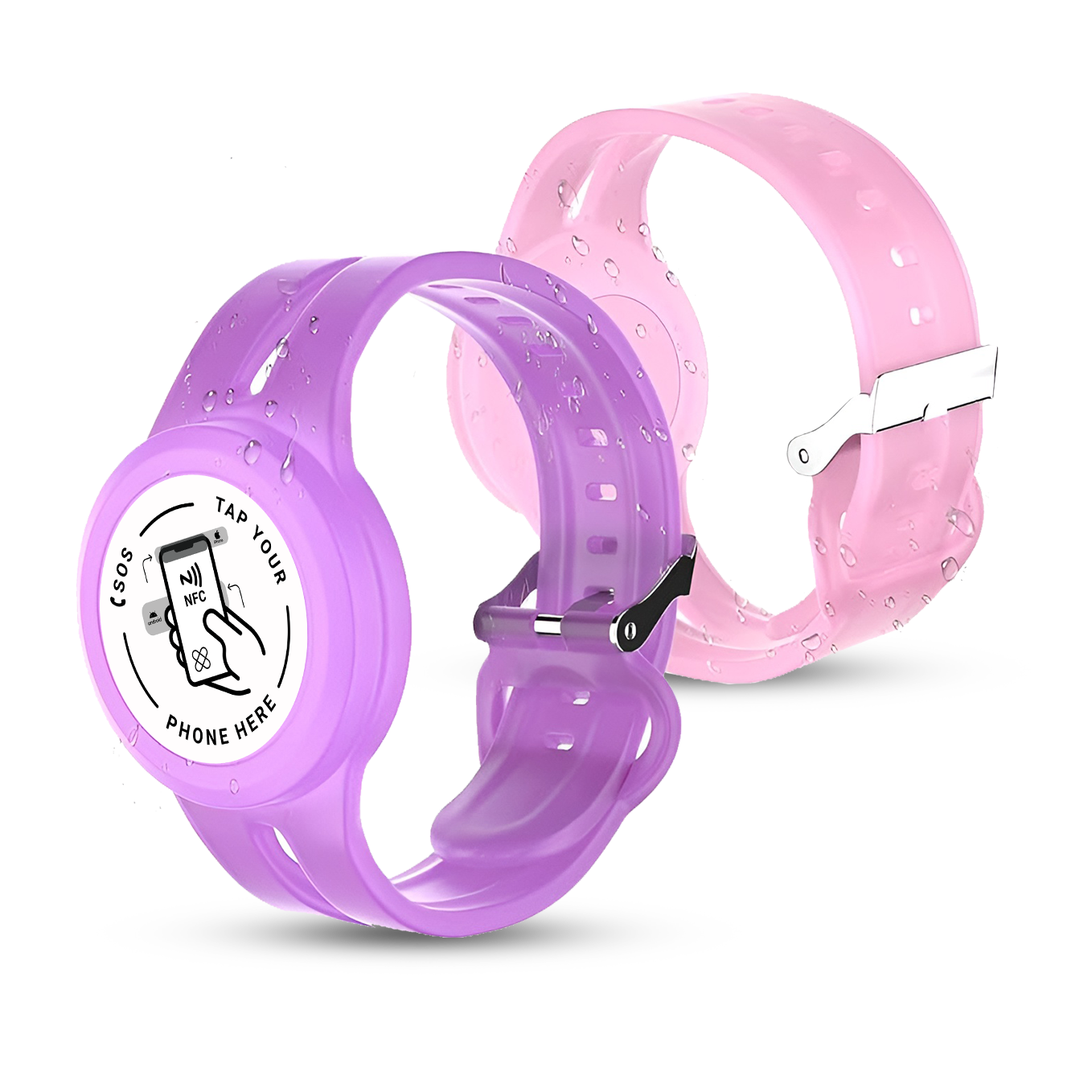 SOS-Armband mit NFC für Kinder (Silikonarmband mit AirTag-Option) –  Tribuscard