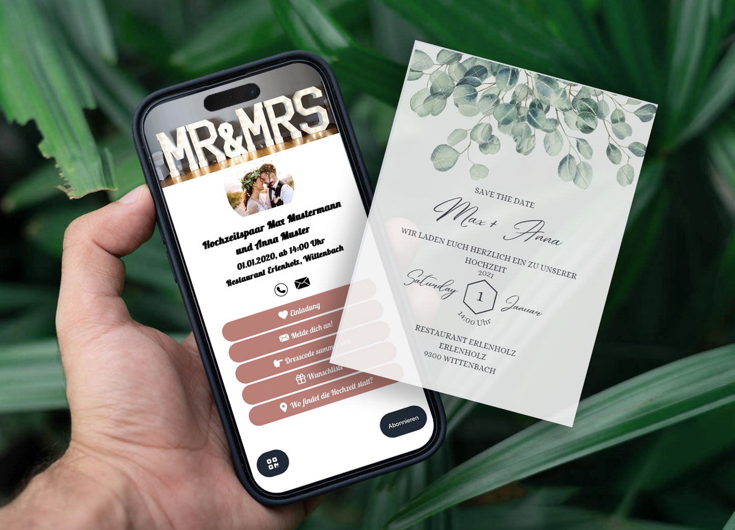 Private Veranstaltungsseite (Geburtstags, Hochzeit, Event)