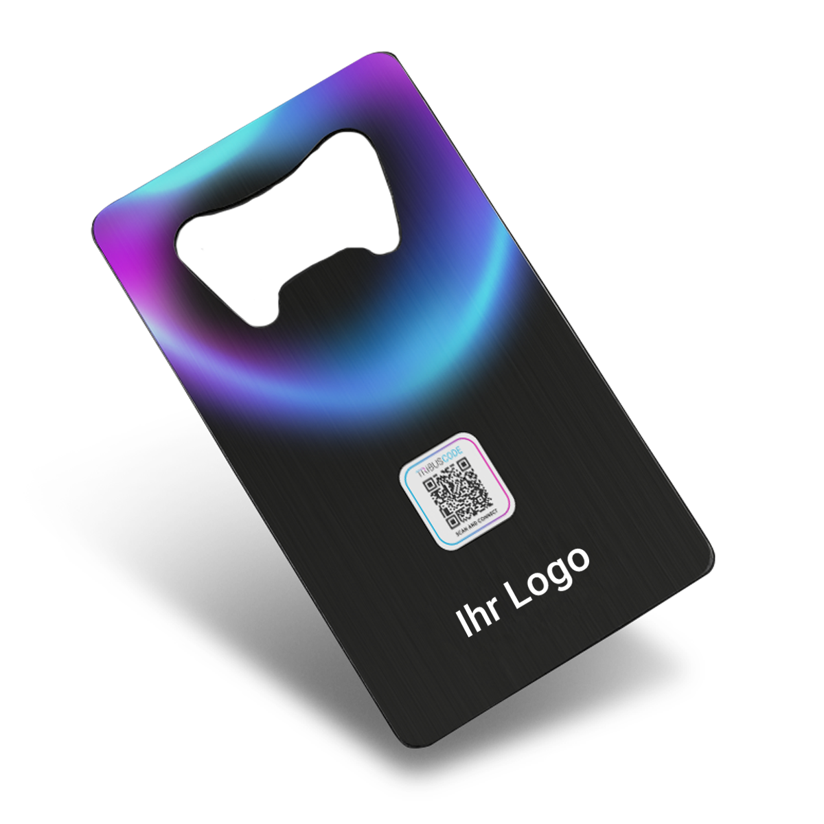 Digitale Visitenkarte mit NFC Visitenkarte als Flaschenöffner inkl. Design und Druck