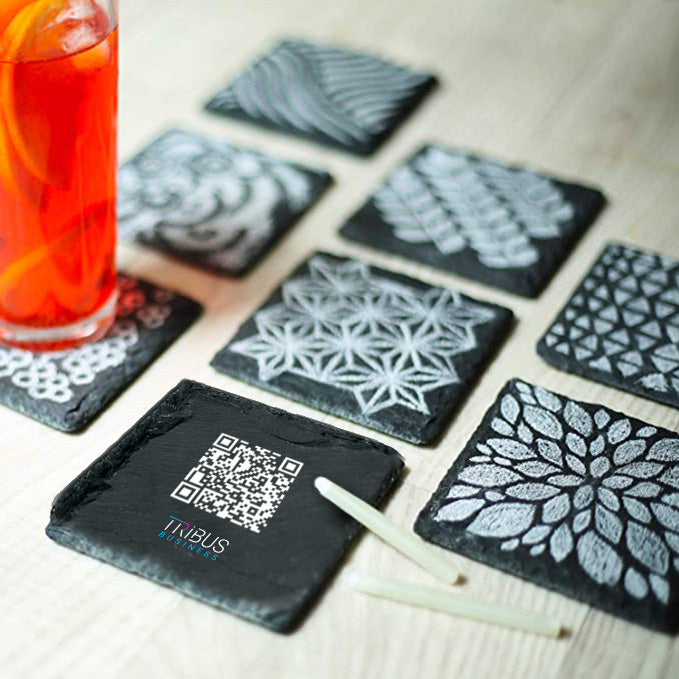 Getränke- Untersetzer inkl. QR Code Druck