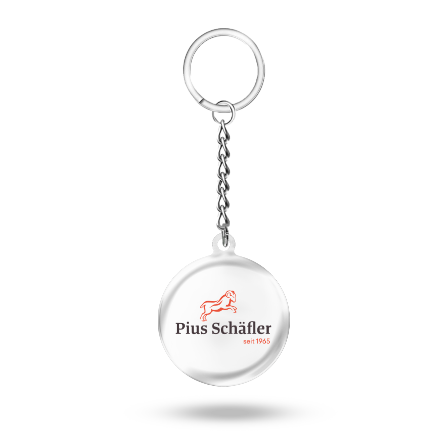 NFC Tag Anhänger mit Ihrem Logo beidseitig (weiss)