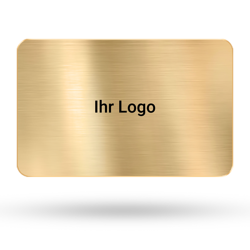 Digitale Visitenkarte mit NFC Gold Metall Karte mit Ihrem Logo