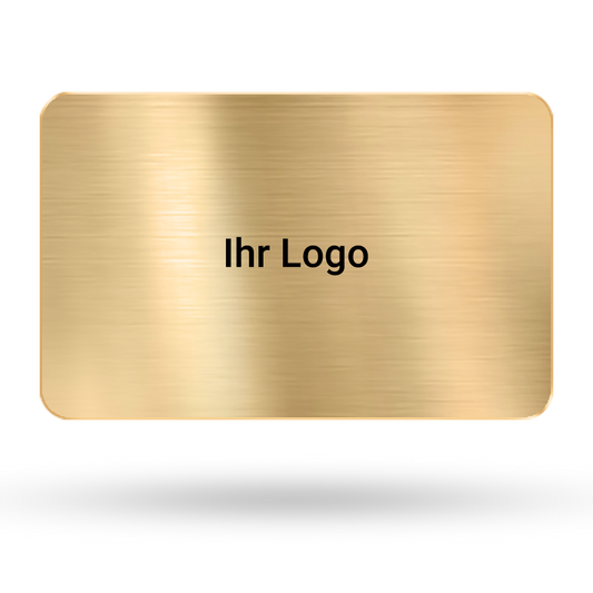 Digitale Visitenkarte mit NFC Gold Metall Karte mit Ihrem Logo