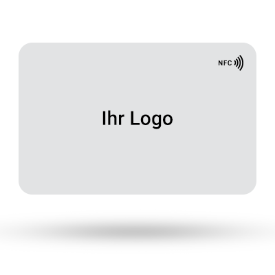 Digitale Visitenkarte mit NFC PVC Karte weiss mit Ihrem Logo
